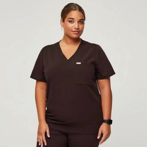 LIMITED EDITION Figs Catarina One-Pocket Scrub Top - Espresso (M)